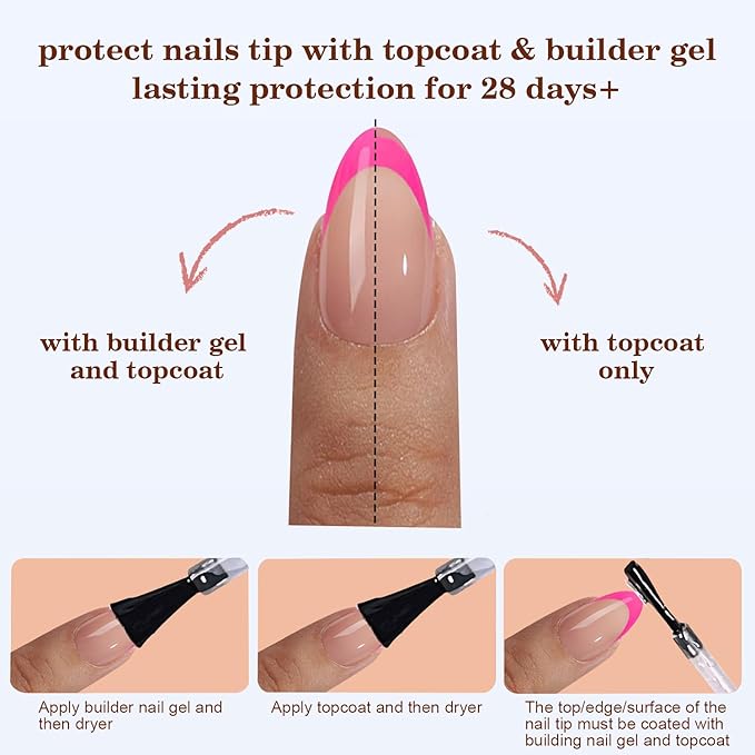 150pcs Short French Tip Press on Nails, 5 Styles Soft Almond French Tip Nails 15Sizes, Pre-lasting No Need to File Acrylic Gel Fake Nail Tips, False Nail Tips Extension for Women Nails