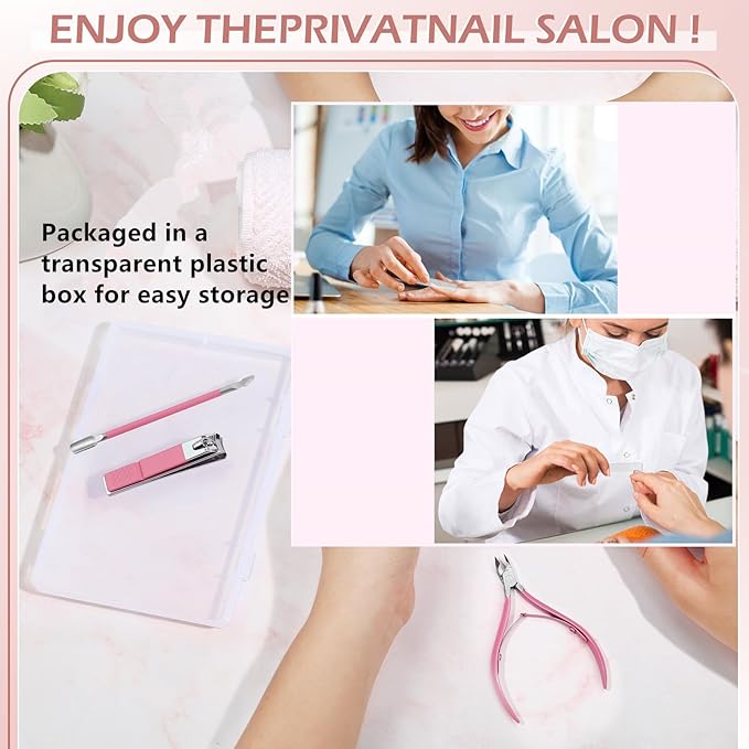 Nail Clippers Set Women Manicure Kit Nail Cuticle Kit with Nail Clippers Nail Cuticle Trimmer Pusher Glass Nail File Nail and Cuticle Care Kit Travel Nail Set Manicure Tools Cuticle Set Gift for Women