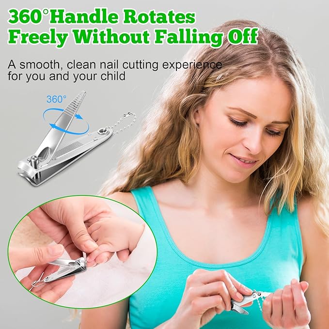 HOFASON 24 Pcs Nail Clippers Bulk for Men Women Adult, Professional Stainless Steel Fingernail and Toe Nail Clipper Cutter Set with File & Key Chains, Travel Manicure Pedicure Trimmer Kit for Homeless