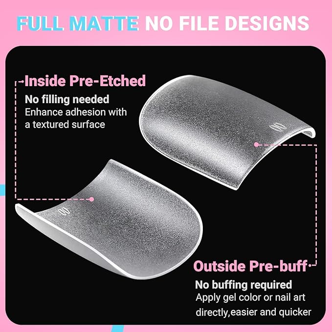 300Pcs Square Toe Nail Tips with Glue,SINOKAME 15 Sizes Wider Long Fake Toenails Matte No File Needed,Clear Press on Toenails Full Cover,Paintable Toe Extension Tips Soak off Home DIY