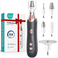 COSLUS Professional Manicure Pedicure Kit, 5-in-1 Electric Nail File for Toenail Hand Feet Care - Wider Grinder for Thick Nails, Cordless, 5 Speed, for Men Women Seniors Home Salon, Black, C43(END10)