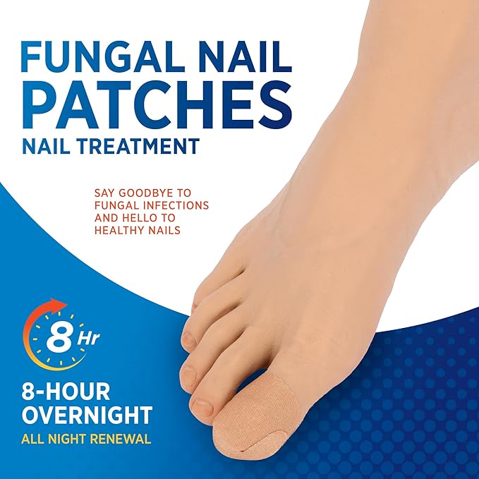Large Nail Patches Extra Strength: 21 PCS Nighttime Hydrogel Patches for Overnight Repair - Visible Results in 8 Hours - Toenail Treatment Extra Strength