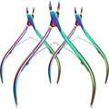 Mudder 3 Packs Cuticle Trimmer Nippers Cutter Tool Stainless Steel Nail Cuticle Scissors Remover with Pointed Blade Scissors Pedicure Manicure Tool for Fingernails and Toenails Nails Care