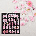 30PCS 3D Handmade Flower Nail Art Charms Advanced Handcrafted Cherry Blossom Flower Colorful Sculpted Floral Nails with Rhinestone Caviar Beads Design for Women Profession Nail Art Craft Jewelry