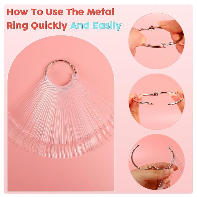 200PCS Clear Swatches for Nail Polish with Number Stickers, Oval Nail Swatches Nail Color Display Sticks for Gel Polish, Nail Art Practice Tips for Technicians & DIY Salon Use