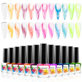 Alcohol Ink for Nails, 12 Colors Marble ink for nails Spring Summer, Marble Nail Art, Quick-Drying Nail Ink for Salon Home DIY 7ml(0.25fl oz)