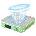 Rhinestones Nail Dust Collector for Nail Polishing in Nail Salon or Home, Portable Shiny Crystal Shape Tool with Powerful Vacuum Fan, 10 Speeds, 1600PA, Filter Paper