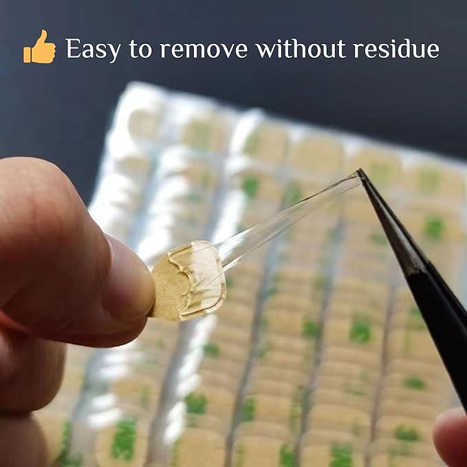 480 Pcs Press on Jelly Glue Tabs Double Sided Nail Adhesive Waterproof Breathable Transparent Strong Sticky 20 Sheets Nail Glue Stickers (#1-Standard Size)