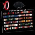 Nail Art Display Board, Acrylic False Nail Tips Sample Display Nails Colors Sample Display Stand with 50pcs Small Display tips and double side tape for Salon Nails Art Practice (Extra Large)