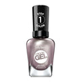 Sally Hansen Miracle Gel Salon Quality Nail Polish | Gel-Like Formula, Two-Step System, No UV Light Needed, Long Lasting | Opaque, Shimmery | 204 Adrenaline Crush | Metallic Plum Brown Nail Polish