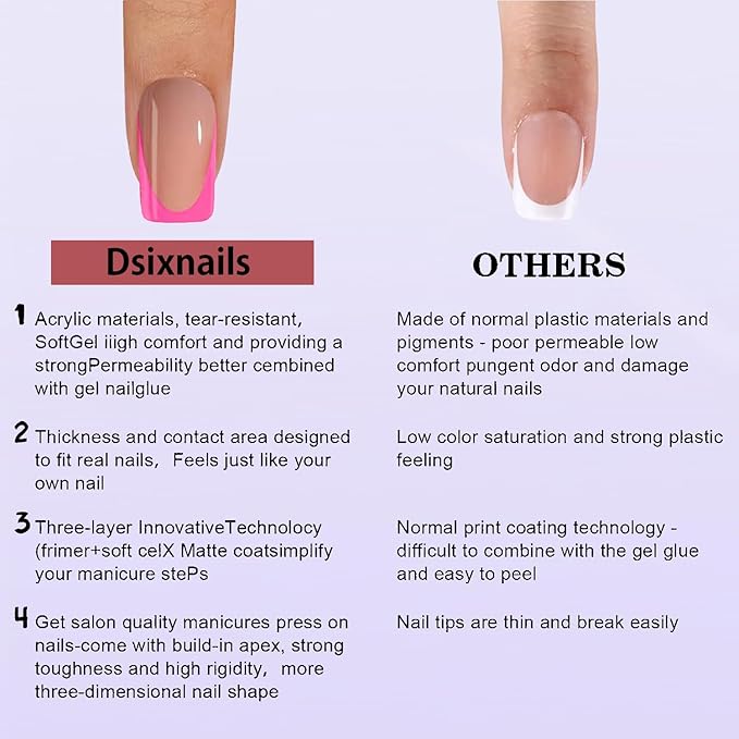 Brighter French Tip Press on Nails, 150pcs Square Extra Short Gel Nail Tips 15Sizes, Pre-lasting No Need to File Soft Acrylic Fake Nail Tips, False Nail Tips Extension for Women Nails