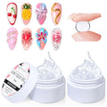 Makartt 3D Gel Nail Art: 4 in 1 Clear Solid Gel Builder for Extension UV Nail Glue for Acrylic Nails Rhinestones 3d Sculpting Gels Hard Gels for Nails UV/LED Nails Lamp Required 15ML 2 Bottles