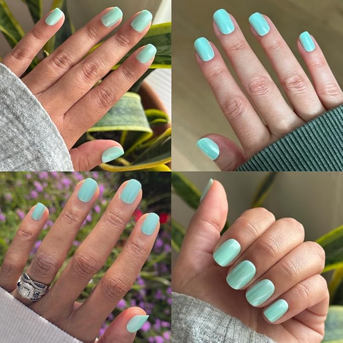 Olive & June Maximalist Instant Mani Press-On Nails (Glue) | 42 Fake Nails, 21 Sizes | Non-Toxic, Long-Lasting Big, Bold Gorgeous Realistic Look | Extra Short, Squoval | Slam Dunk Chrome