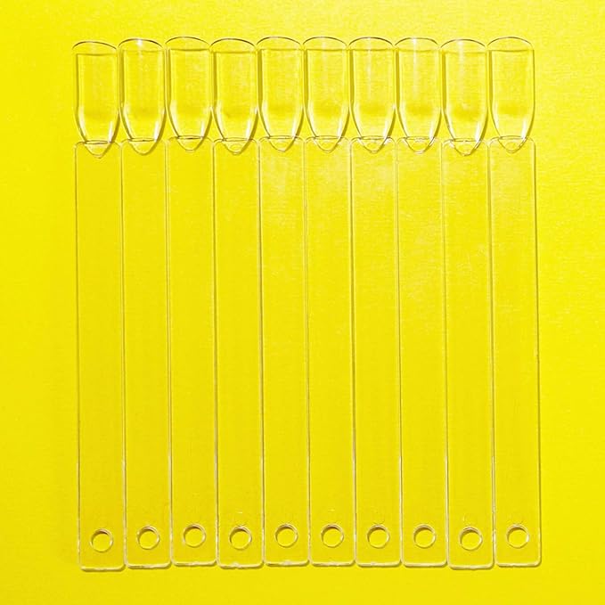 Nail Swatch Sticks with Ring for Nail Color Display Nail Art Supplies Nail Practice Samples (100pcs, transparent)