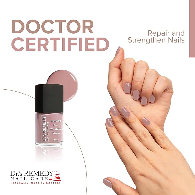 Dr’s Remedy 3 Pack Nail Polish Kit, Positively Perfect Pink Trio, All Natural Enriched Nail Strengthener Non Toxic and Organic - RESILIENT Rose, PERFECT Petal, POSITIVE Pink
