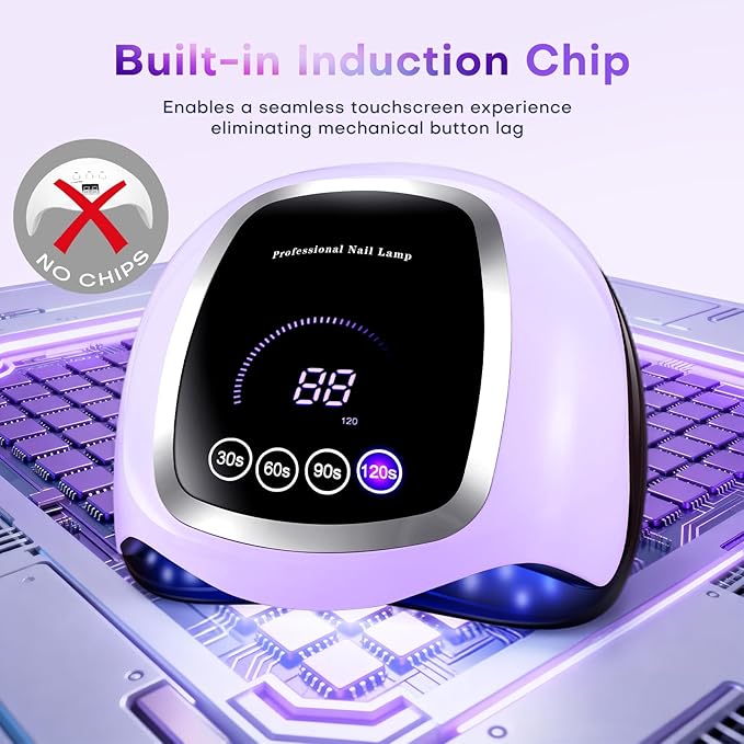 Gugusure UV LED Nail Lamp, Upgrade 180W Nail Dryer for Gel Polish with LCD Display, Auto Sensor and 4 Timer Settings, Professional Curing Lamp Light with 42 Beads for Salon and Home