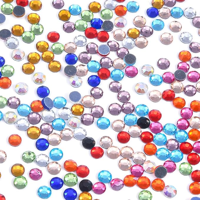 Blinginbox 4000pcs SS10 Mixed Size Hotfix Flat Back Rhinestones Applicator Tool, Glass Round Rhinestones, Art Deco Style, Easy to Use, Ideal for DIY Decorating