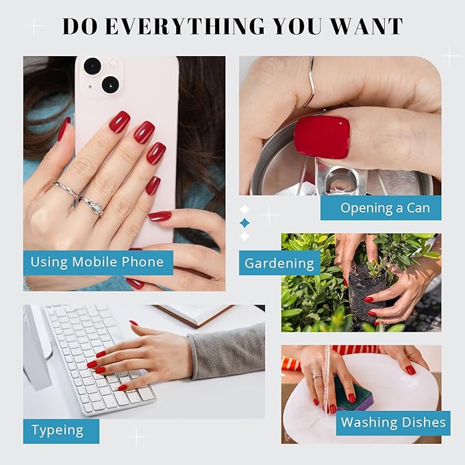 Blue Press on Nails Almond, Jofay Fashion Cat Eye Press on Nails, Soft Gel Fake Nails, Reusable & Natural Acrylic False Nails, Stick on Nails for Women Girls Gift, Glue on Nails Kit 32 Pcs