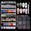 6 Box Nail Charms and Gems, Fruit Bow Hawaii Flowers Petals 3D Nail Art Charms and Flower Nail Art Stickers, Charms Y2K for Nails, Colorful Bubble Beads Nail Rhinestones