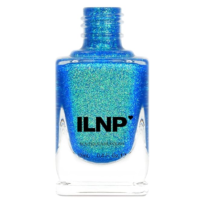 ILNP Blue Lagoon - Shimmering Teal Holographic Jelly Nail Polish