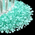 Flatback Glass Rhinestones,Bedazzler Gems Non Hotfix Crystal Rhinestones for Crafts Nail Charms Clothes Tumblers,Eggshell Blue Neon,Mixed Size,35g