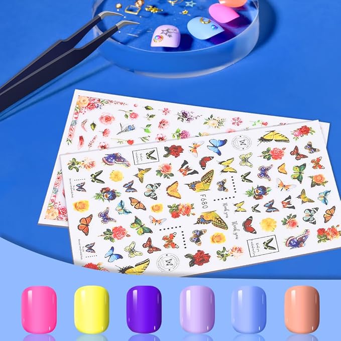 TsMADDTs Press on Nails, 720 pcs Short Round Fake Nails with Glue, Files, Tweezer for Women DIY at Home