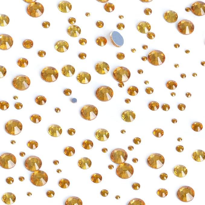 8000pcs Hotfix Rhinestones Flatback,Rhinestones for Crafts Clothes Mixed 6 Sizes, Hotfix Crystals with Wax Pencil Kit, SS4-SS30,Topaz