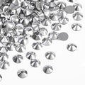 Beadsland 2880pcs Flat Back Crystal Rhinestones Round Gems for Nail Art and Craft Glue Fix,Silver Hematite,SS16,3.8-4.0mm