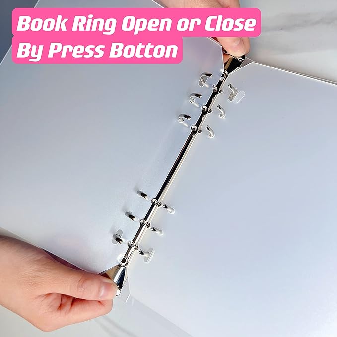 CloudTrip Press on Nail Storage and Display Binder Book - A5 Size, 6 Pages, 60 Double Sized Tape, False Nails Storage Book (A5 Binder)