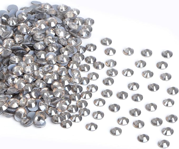 1440 Pieces SS20 Black Diamond Hotfix Rhinestones Flatback Round Crystal Glass Rhinestones Gems for Crafts Nail Face Art Clothes Shoes Bags DIY