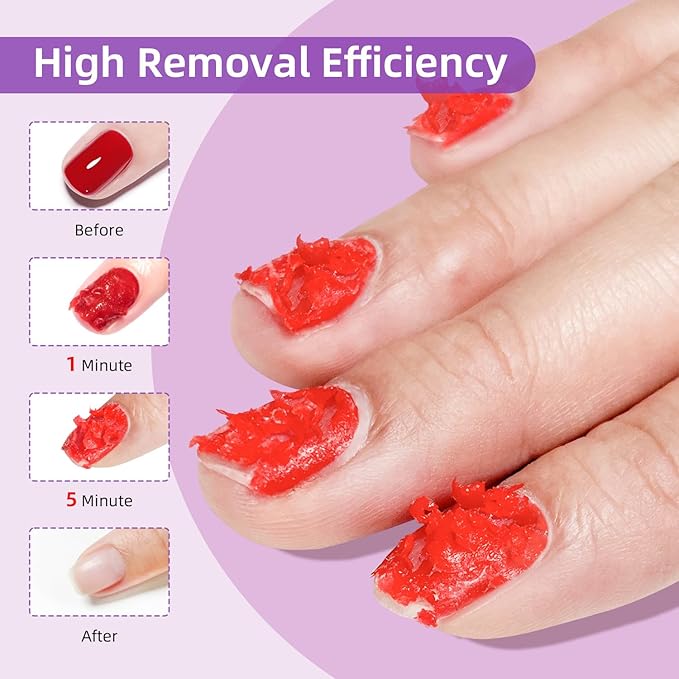 JODSONE 18ml Gel Nail Polish Remover, Professional Gel Polish Remover, No Soaking or Wrapping Required, Quick and Easy Removal in 2-5 Minutes