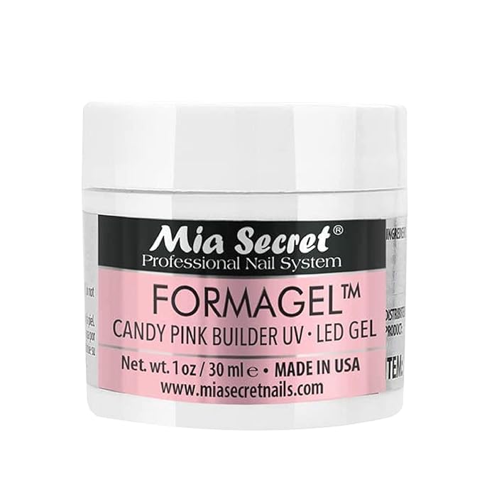 Mia Secret Nudes 1oz Formagel Gel Nail Builder - UV Led Gel - Cover Blush - Cover Tan - Candy Pink Pick Yours (Candy Pink)