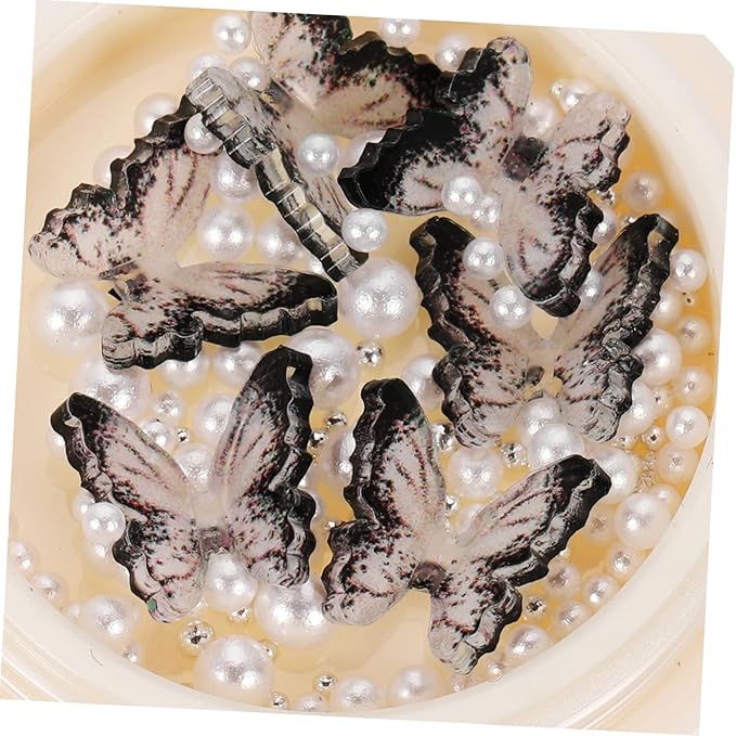 Black Camellia Rhinestone Nail Charms Nail Art Accessories Pearls Gems for DIY Manicure and Creative Decorations