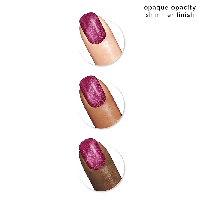 Sally Hansen Miracle Gel, Sugar Plum Kisses, Long Lasting, Gel-Like Formula, No UV Lamp Needed, Opaque, Shimmery Pink Nail Polish