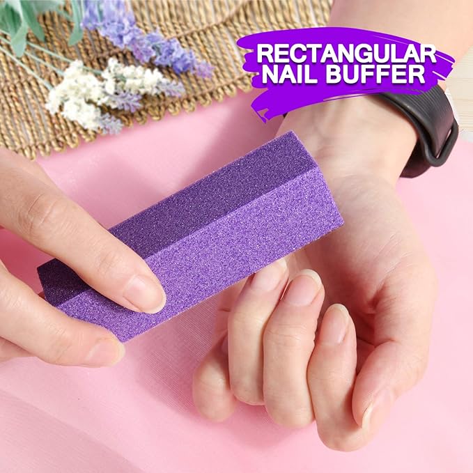 HNYYZL Manicure Kit - Nail File, Buffer, Cuticle Clipper, Pusher & Brush for Salon Nail Art