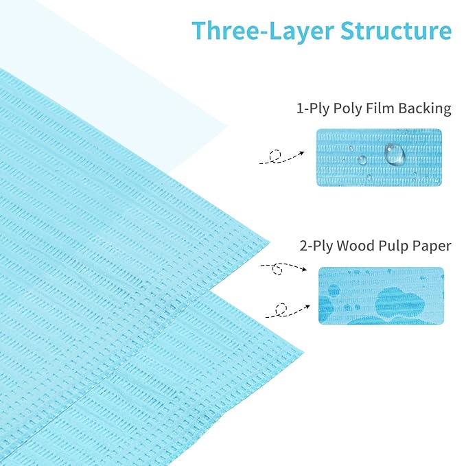 50pcs Disposable Nail Mats Foldable Nail Paper Towels for Table Acrylic Nail Practice Sheet, 3 Ply Waterproof Clean Nail Table Practice Mat for Salon Manicure Tattoo,Nail Art Accessories13"x18"(Blue)