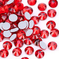 Dowarm 1440 Pieces SS16 Flatback Crystals, 4MM Flatback Non Hotfix Rhinestones for Craft Nails Dance Costumes, Red/Siam