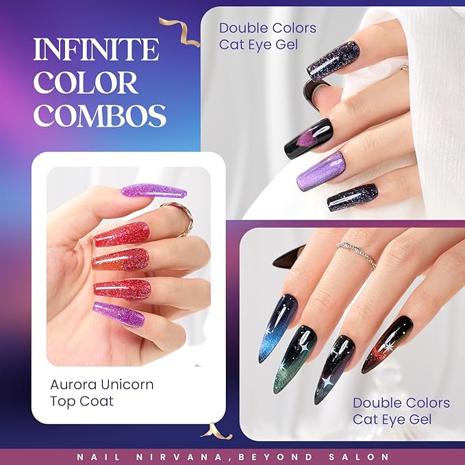 Beetles Gel Nail Polish - 39 Pcs Jelly Nail Set Glitter Changing Nail Polish Kit Treasure Box Collection with 3Pcs Base Matte and Glossy Top Soak Off Nails