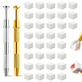 Eiito 100Pcs Soft Nail Sponges for Ombre, With 2Pack Grabbing Pen, Aura Manicure Nail Art Tools (Silver+gold)