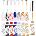 MIZHSE Gel Liner Set for Nail Art, Classic 7 Colors Painting Gel Polish, Drawing Gel Nail Liner Soak Off U V LED Nail Art Manicure Home DIY