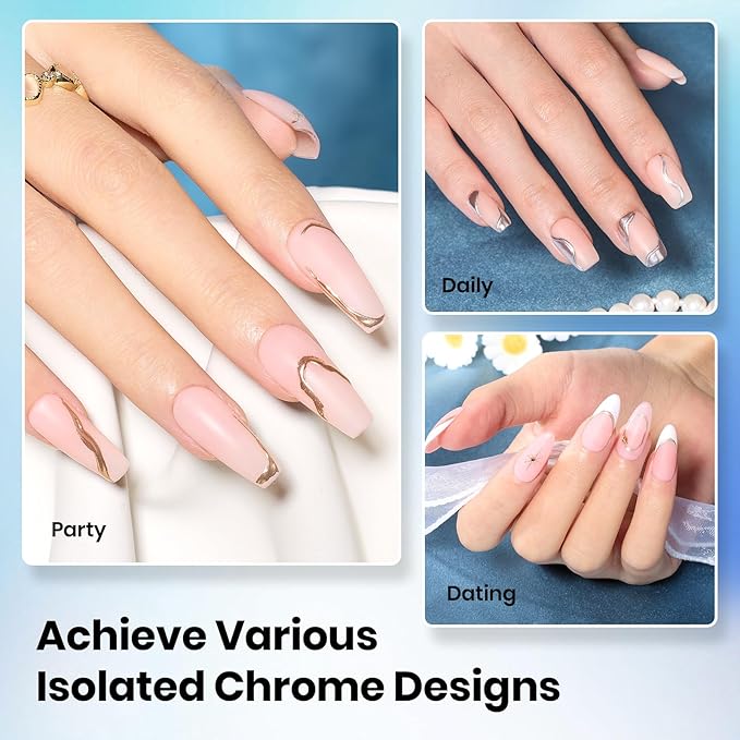 Beetles Hema Free Chrome Proof Matte Top Coat - Powder-Resist Matte Finish, Long-Lasting UV Gel Top Coat for Chrome Nail Powder Detail Nail Art DIY