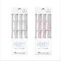 Dashing Diva Nailbliss Glazed Donut Gel Manicure Bundle - Vanilla Glaze & French Glaze - Salon Quality, Easy to Apply and Chip Resistant - Contains 2 Sets of 30 Long Length, Square Shaped