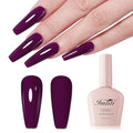 Imtiti 10ml Deep Purple Gel Nail Polish Long Lasting Soak Off UV Led Fall Grape Purple Gel Polish Salon DIY at Home Gift for Women 1Pcs