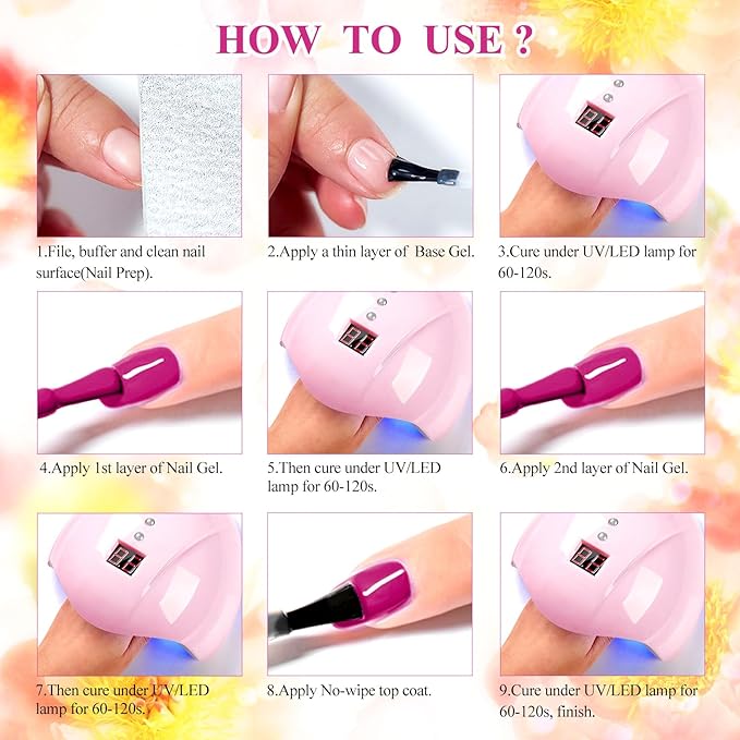 MTSSII Nude Brown Gel Nail Polish Set 18 Colors Gel Nail Set Red Blue Soak Off UV/LED Nail Polish Kit Nail Art Design Salon Home Gifts for Women