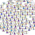 Beadsland 1440pcs Flat Back Crystal Rhinestones Round Gems for Nail Art and Craft Glue Fix, CrystalAB, SS3,1.2-1.4mm
