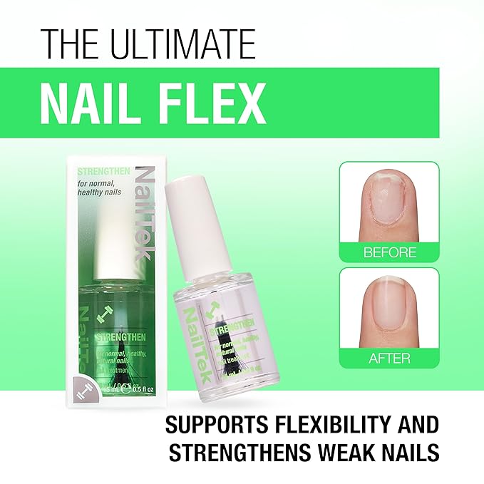 Nail Tek Nail Strengthener Formula 1 – Strengthening Nail-Polish Treatment for Normal & Healthy Natural Nails Growth, 0.5 fl oz