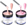 AIJIMEI 150g Builder Hard Gel Nail Set Pink Nude Colors Nail Extension Gel for Nails for Carving Patterns Decoration Home Manicure DIY for Women (Pink & Nude)