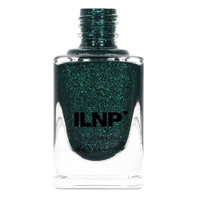 ILNP Fir Coat - Sultry Emerald Green Holographic Nail Polish