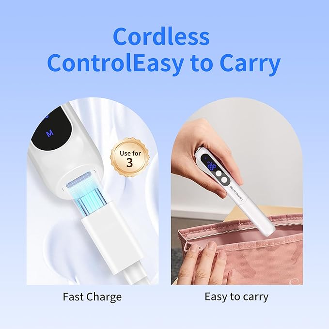 Rechargeable Electric Nail Drill Machine, Cordless Professional Nail File with LED Display for Acrylic Gel Dip Powder Nails, Efile Polishing Tools with Nail Drill Bits for Manicure and Pedicure (Pink)