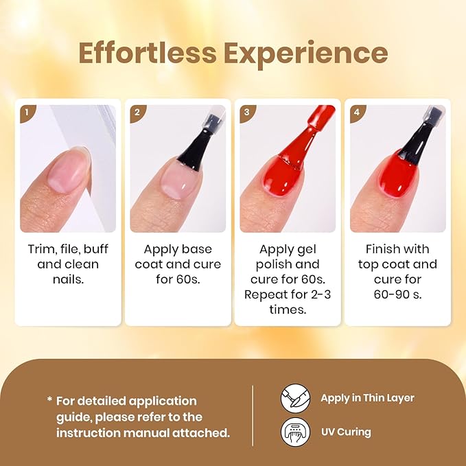 beetles Glitter Gel Polish Set - Daring Glow Collection, Gold Cat Eye Gel Colors Red Gold Glitter Shimmer Yellow Orange Nails Art Soak off Uv LED Manicure Nail Trend Gift for Women